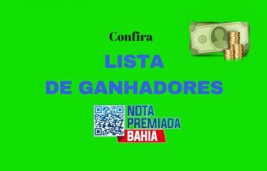 Lista de ganhadores nota premiada Bahia